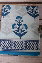 Load image into Gallery viewer, Light Blue Printed Mul Cotton Saree
