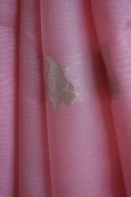 Load image into Gallery viewer, Baby Pink Benarasi Soft Georgette Saree

