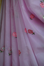 Load image into Gallery viewer, Baby Pink Semi Organza Embroidery Benarasi Saree
