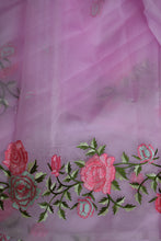 Load image into Gallery viewer, Baby Pink Semi Organza Embroidery Benarasi Saree
