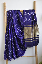 Load image into Gallery viewer, Berry Blue Modal Silk Bandhani Saree
