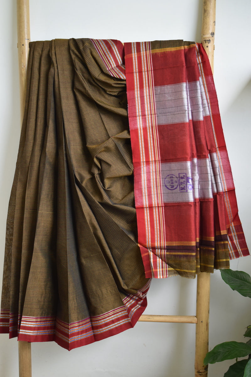 Black Gomedadi Ilkal Cotton Saree