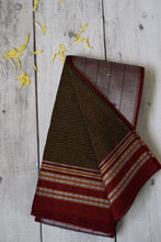 Load image into Gallery viewer, Black Gomedadi Ilkal Cotton Saree

