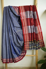 Load image into Gallery viewer, Blue Gomedadi Ilkal Cotton Saree
