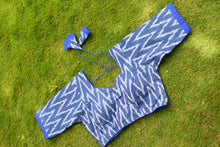 Load image into Gallery viewer, Blue Ikkat Cotton Blouse
