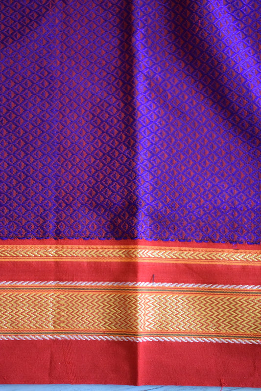 Purple Khun Embroidery Blouse Piece