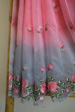 Load image into Gallery viewer, Blush Pink Semi Organza Embroidery Benarasi Saree
