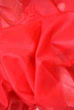 Load image into Gallery viewer, Bright Red Kora Organza Buti Benarasi Saree
