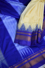 Load image into Gallery viewer, Cream Ilkal Blended Silk Saree
