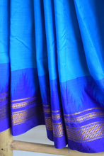 Load image into Gallery viewer, Blue Ilkal Blended Silk Saree
