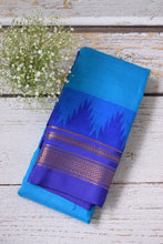 Load image into Gallery viewer, Blue Ilkal Blended Silk Saree

