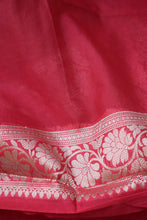 Load image into Gallery viewer, Crimson Benarasi Soft Georgette Saree
