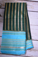 Load image into Gallery viewer, Dark Green Benarasi Katan Warm Silk Saree
