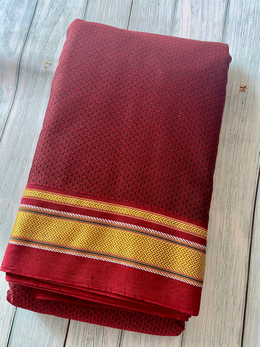 Maroon Khun Blouse Piece