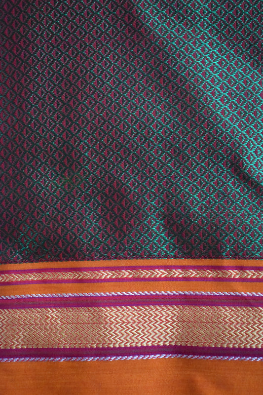 Green Red Dual Shade Khun Blouse Piece