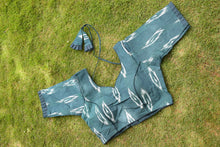 Load image into Gallery viewer, Green Ikkat Cotton Blouse
