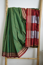 Load image into Gallery viewer, Green Gomedadi Ilkal Cotton Saree
