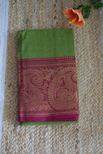 Load image into Gallery viewer, Green Kanchi Cotton Saree
