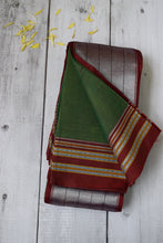 Load image into Gallery viewer, Green Gomedadi Ilkal Cotton Saree

