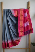 Load image into Gallery viewer, Grey Ilkal Blended Silk Saree
