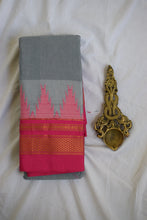 Load image into Gallery viewer, Grey Ilkal Blended Silk Saree
