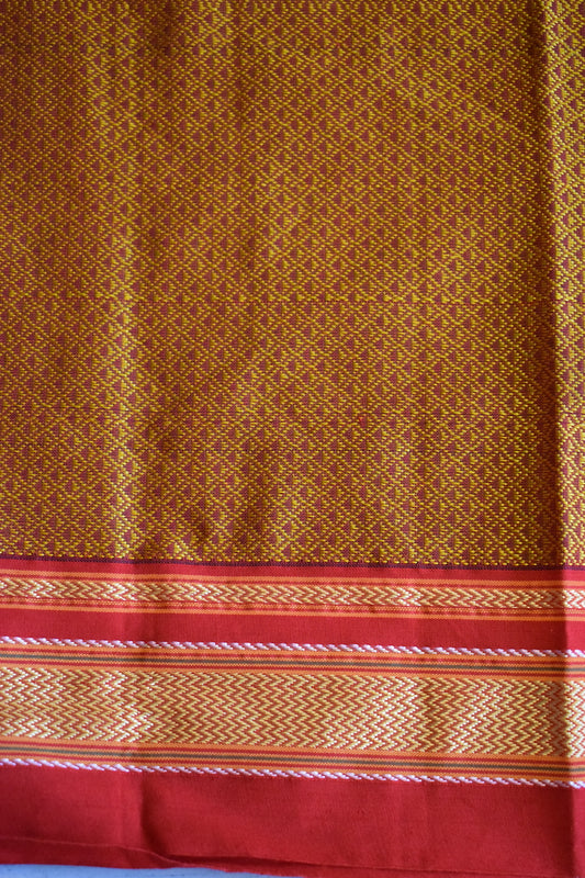 Honey Brown Khun Embroidery Blouse Piece