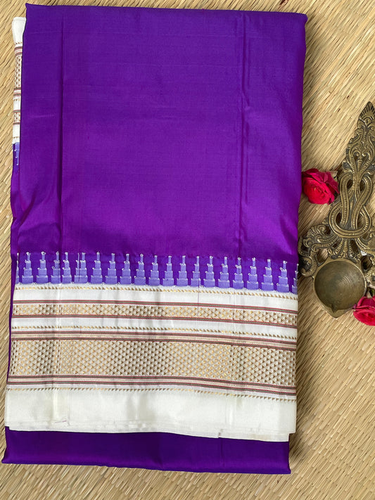Electric Violet Ilkal Silk Saree