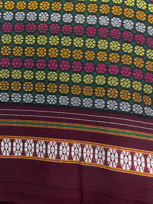 Flower Motif Khun Blouse Piece