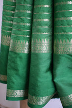 Load image into Gallery viewer, Leaf Green Benarasi Katan Warm Silk Saree
