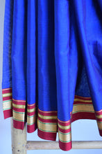Load image into Gallery viewer, Blue Cotton Silk Ilkal Saree
