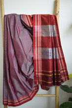 Load image into Gallery viewer, Maroon Gomedadi Ilkal Cotton Saree
