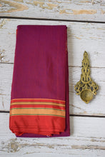 Load image into Gallery viewer, Magenta Cotton Silk Ilkal Saree
