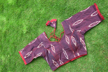 Load image into Gallery viewer, Maroon Ikkat Cotton Blouse
