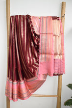 Load image into Gallery viewer, Maroon Benarasi Katan Warm Silk Saree
