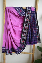 Load image into Gallery viewer, Mauve Sambhalpuri Cotton Saree
