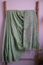 Load image into Gallery viewer, Mint Green Khesh Cotton Saree
