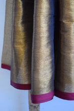 Load image into Gallery viewer, Molten Gold Tissue Cotton Saree
