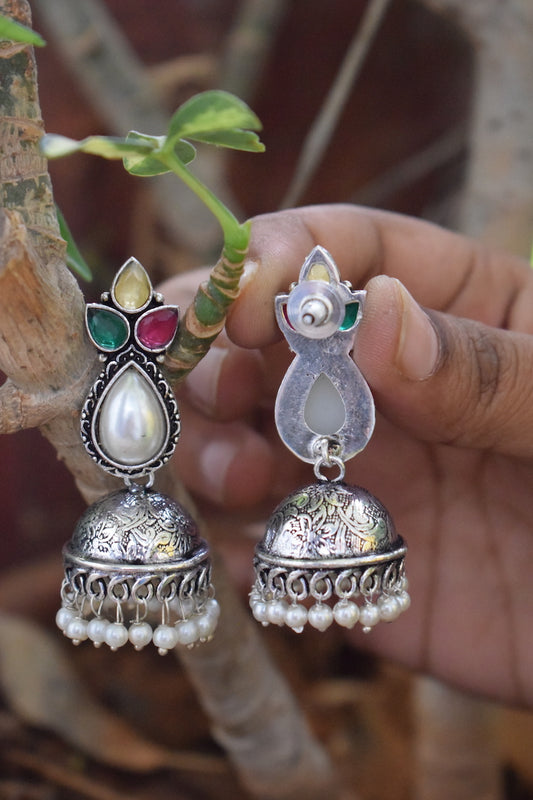 Multi Colour Stone Jhumka