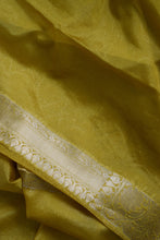 Load image into Gallery viewer, Mustard Benarasi Katan Warm Silk Saree

