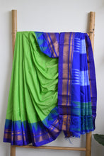 Load image into Gallery viewer, Neon Green Ilkal Blended Silk Saree
