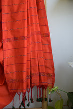 Load image into Gallery viewer, Orange Khesh Cotton Saree
