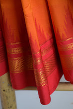 Load image into Gallery viewer, Orange Ilkal Blended Silk Saree
