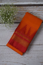 Load image into Gallery viewer, Orange Ilkal Blended Silk Saree
