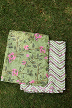 Load image into Gallery viewer, Parrot Green Unstitched Suit Set without Dupatta

