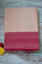 Load image into Gallery viewer, Peach Semi Organza Embroidery Benarasi Saree
