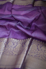 Load image into Gallery viewer, Pink Benarasi Linen Silk Saree
