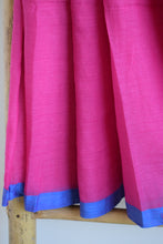 Load image into Gallery viewer, Pink Mul Cotton Saree with tassels
