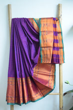 Load image into Gallery viewer, Purple Benarasi Katan Warm Silk Saree
