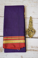 Load image into Gallery viewer, Purple Cotton Silk Ilkal Saree
