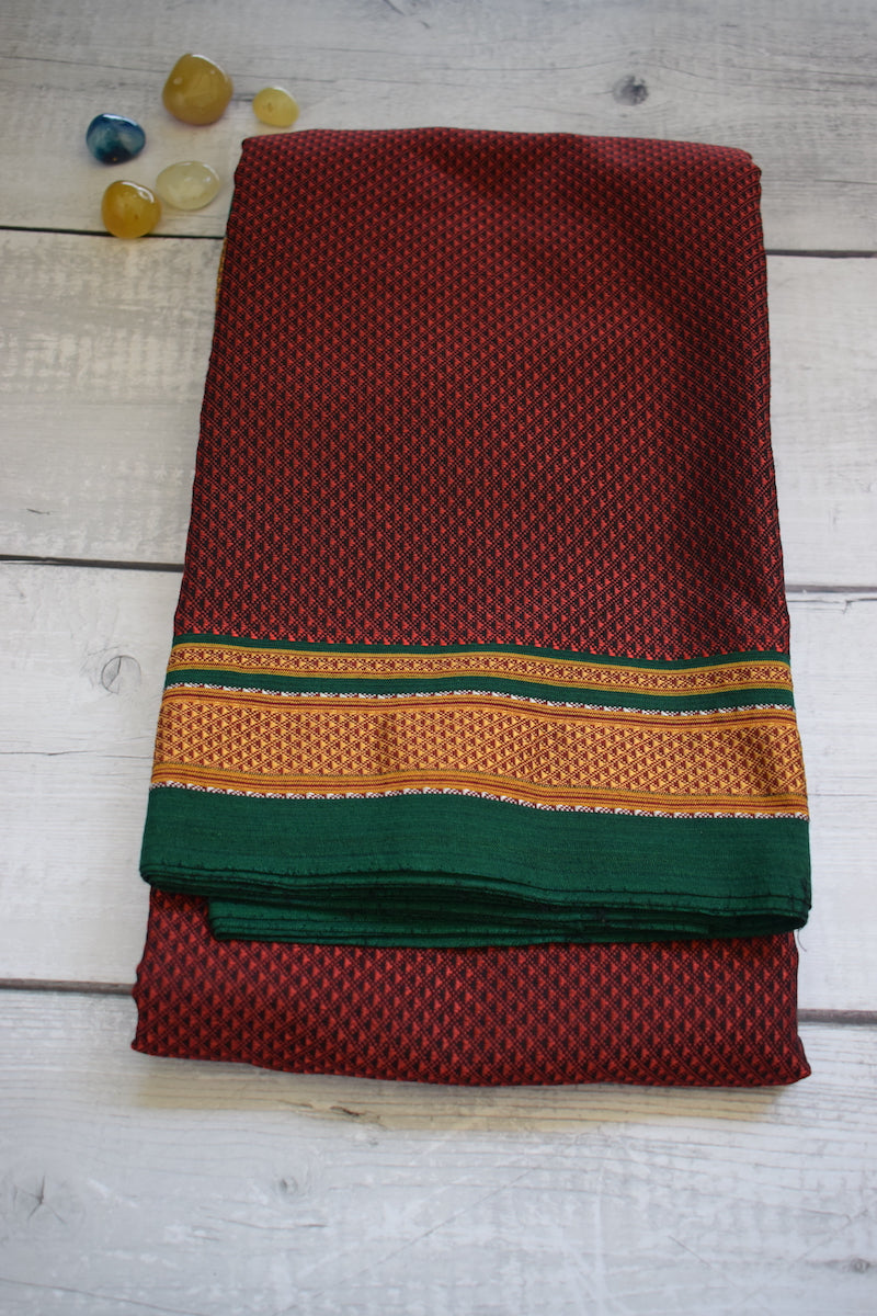 Red Khun Blouse Piece